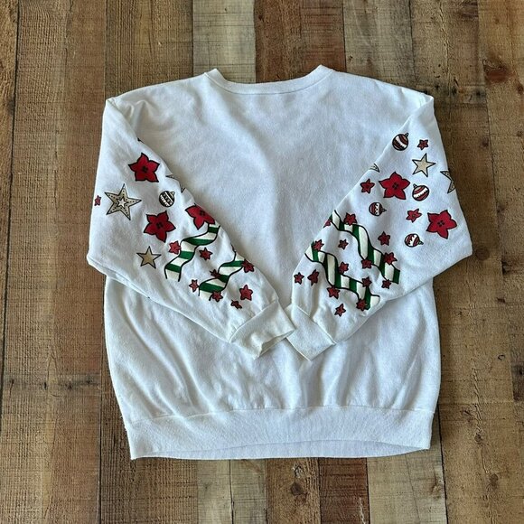 Vintage Ugly 3d printed puff print christmas reindeer sweater -XL - Picture 10 of 10